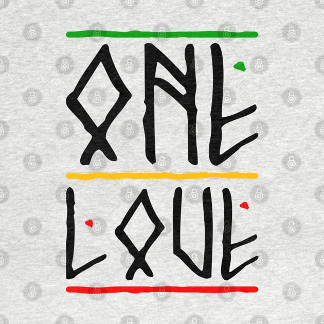 One Love Rasta Colors Reggae by rastauniversity